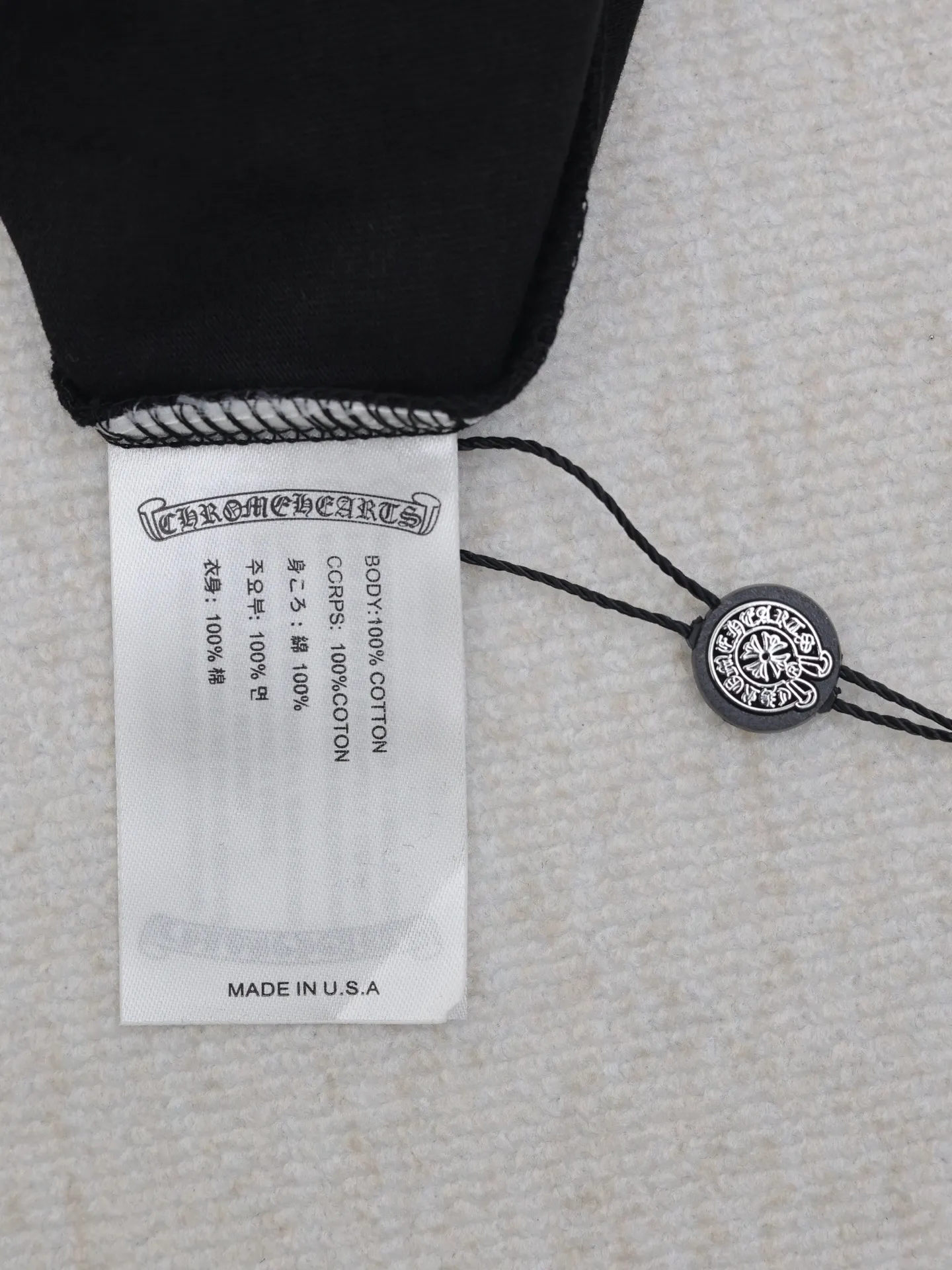 🅿️280 Chrome Hearts*/Chrome Hearts 25 new pocket horseshoe print short-sleeved T-shirt. The fabric is made of 26-woven 200g cotton, and the printing is hand-printed with glue. Customized accessories Size: S/M/L